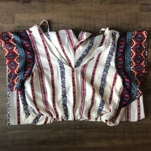 boho striped jumpsuit